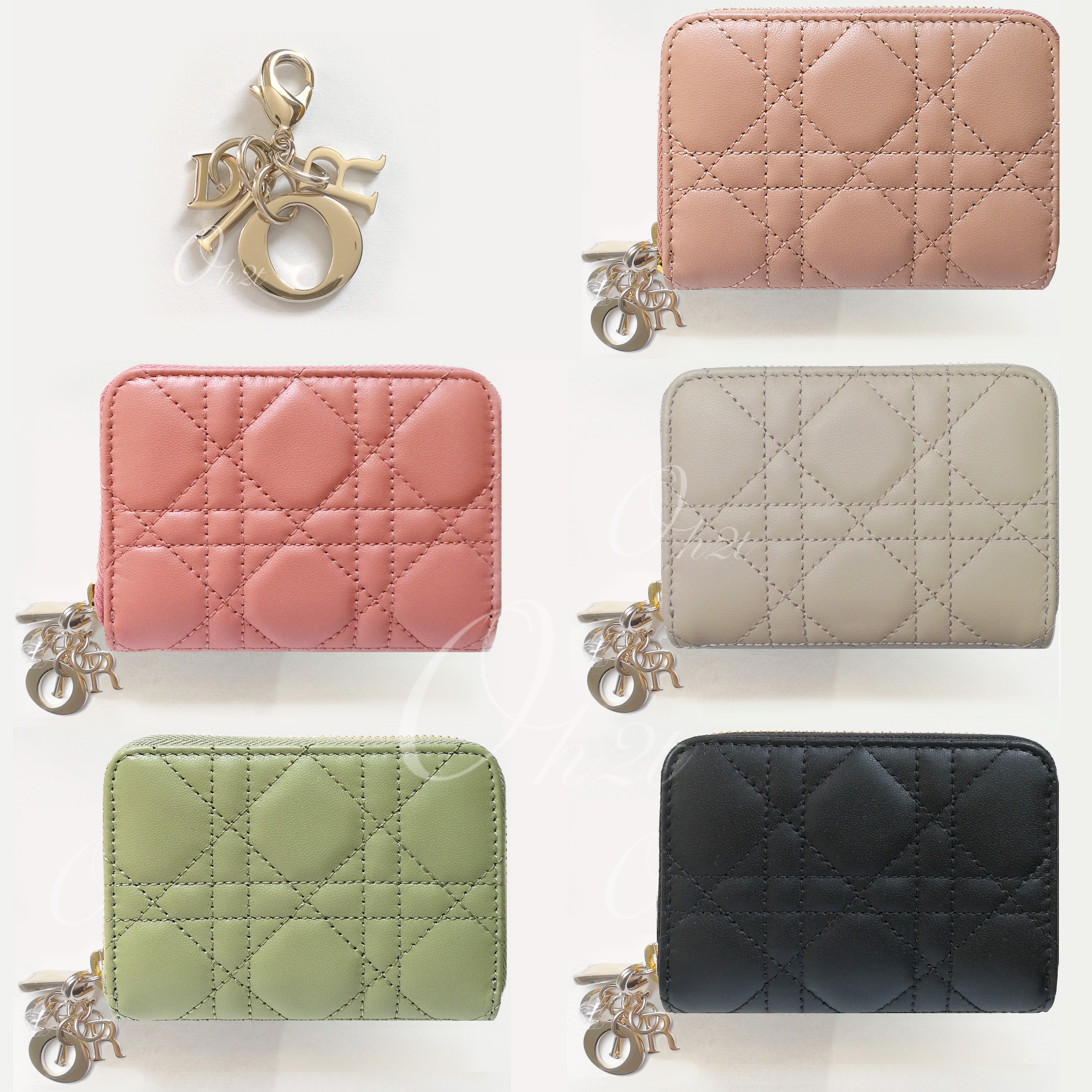 直営店 DIOR Lady Dior Voyageur スモール ジップコインケース (Dior