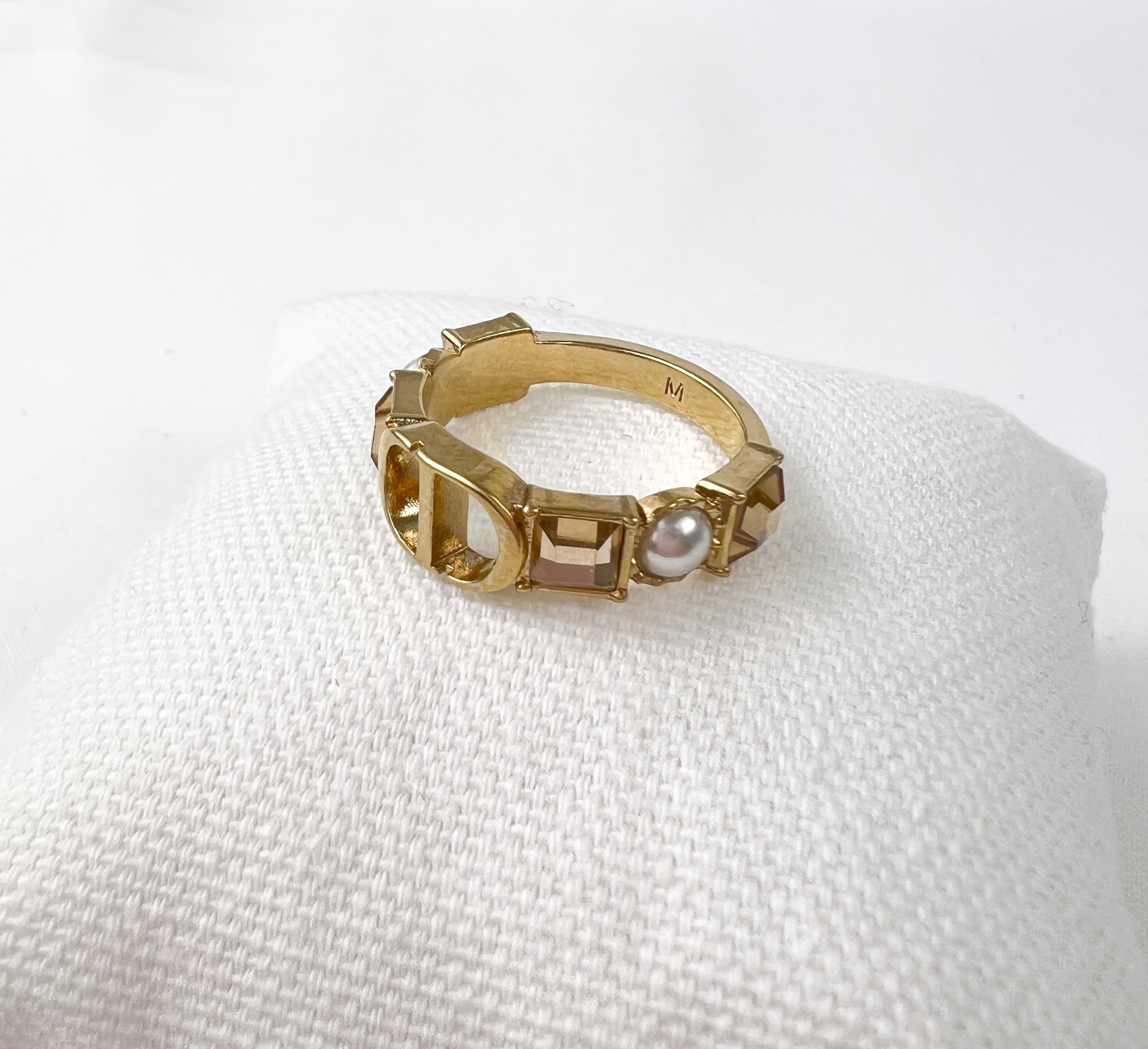 すぐ届く！Dior ディオール PETIT CD リング パール クリスタル (Dior