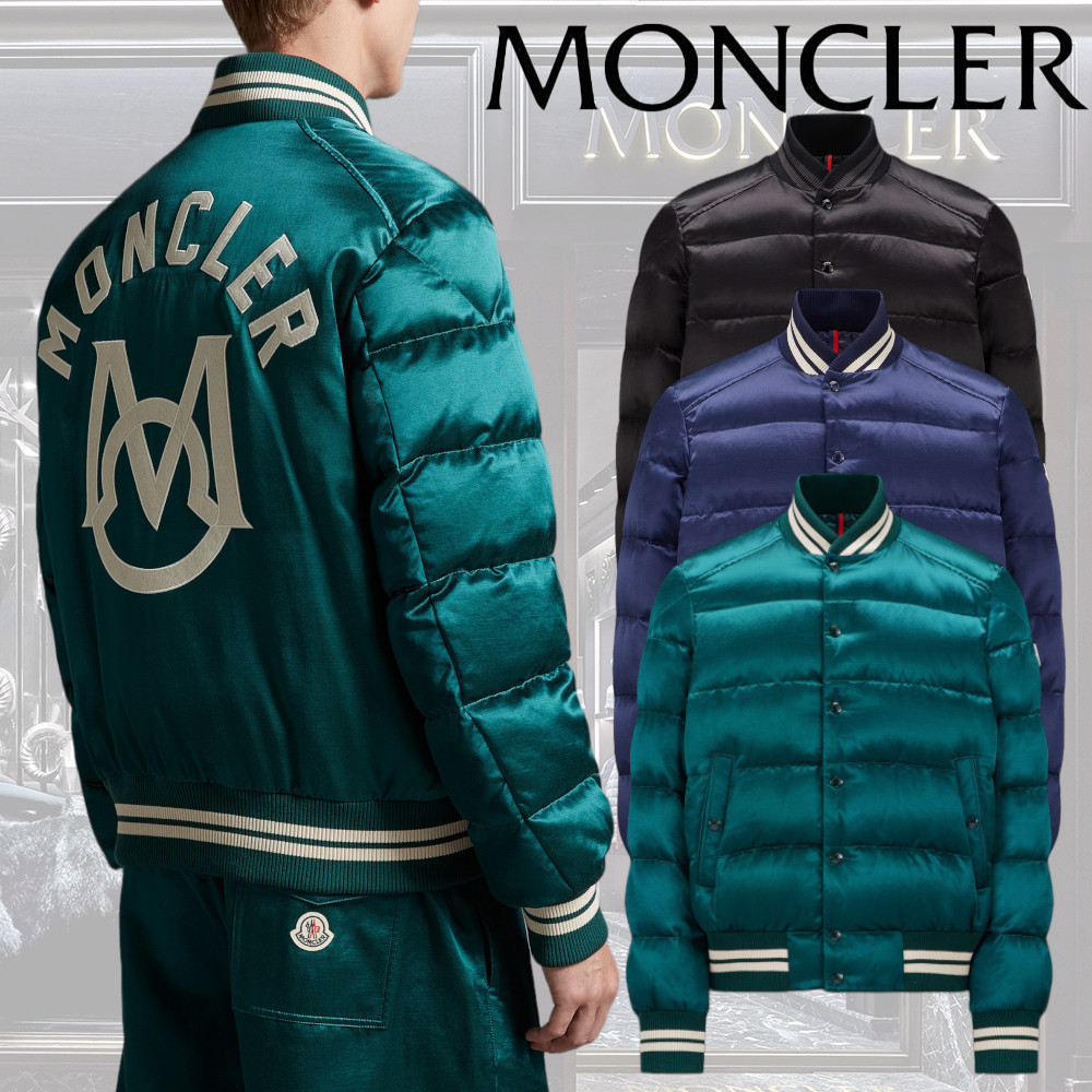 MONCLER】Divesジャケット ナイロン サテン ロゴ ダウン ロゴ (MONCLER