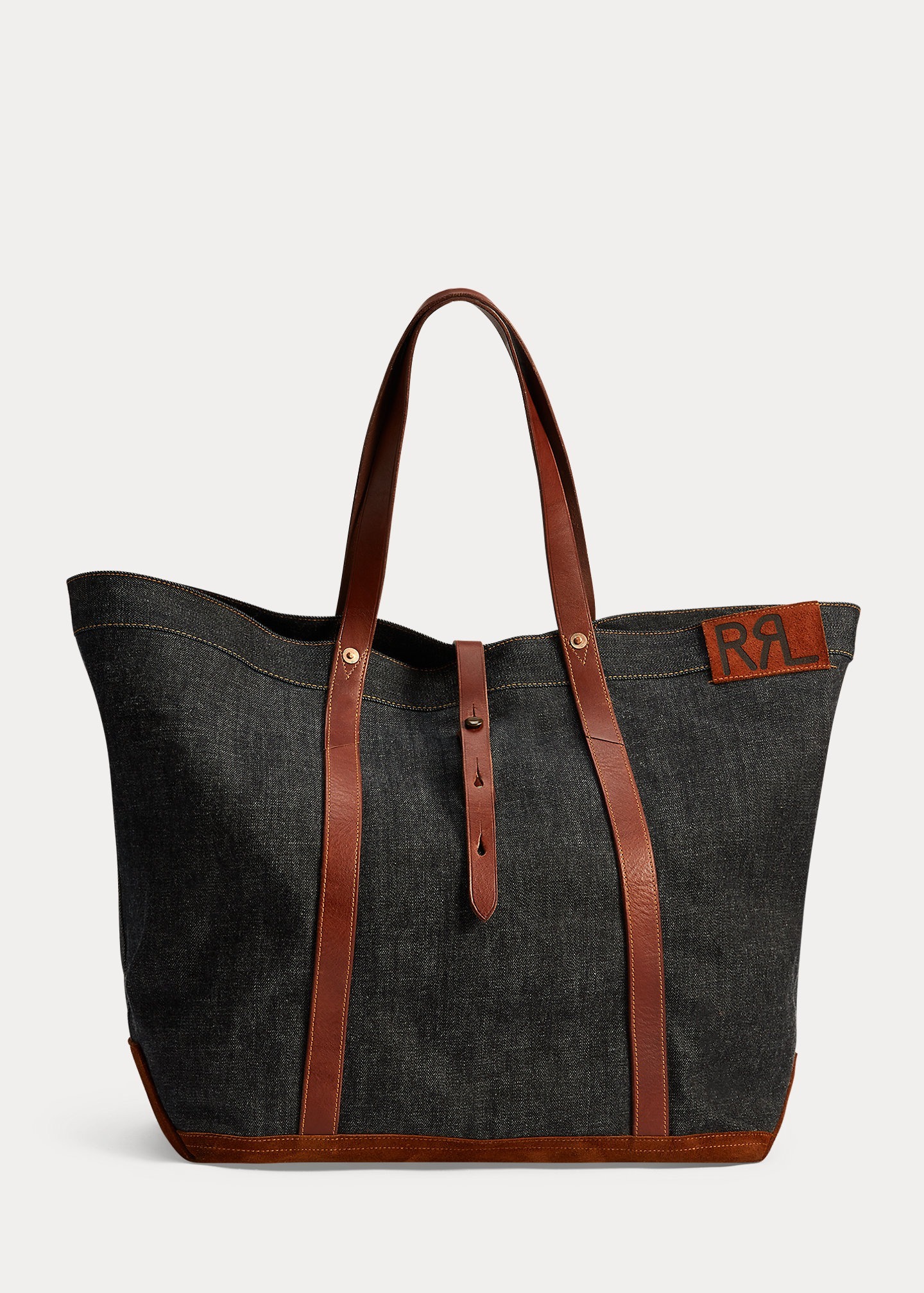 RRL Leather-Trim Denim Tote デニム トートバッグ (RRL/トートバッグ