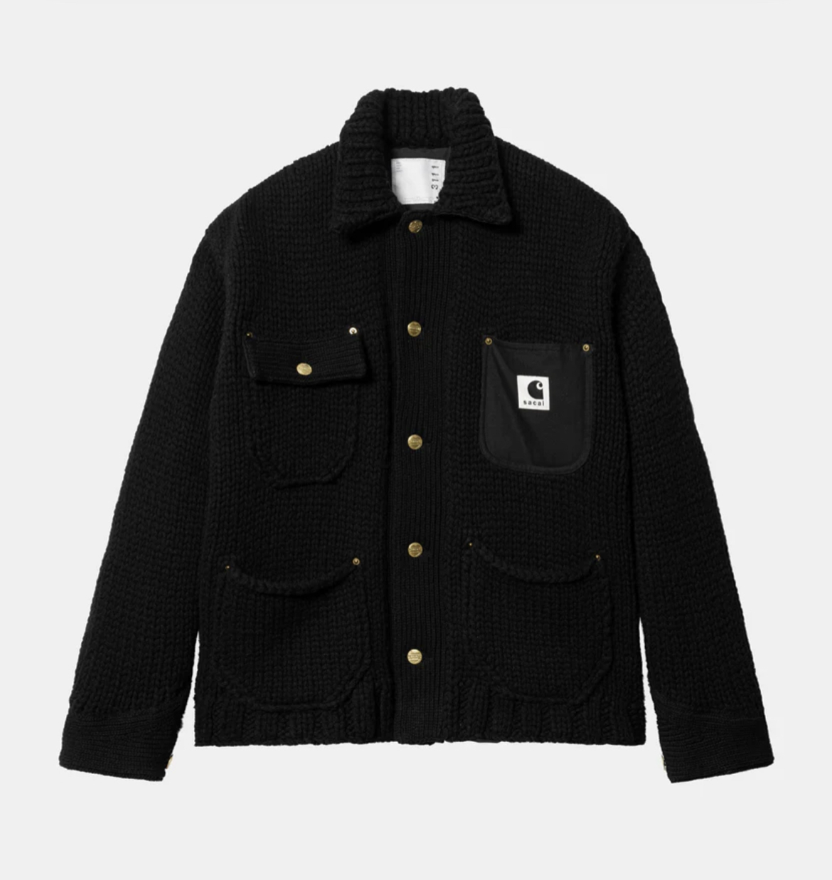 ☆2023AW☆sacai X Carhartt WIP Knit Jacket Michigan (Carhartt