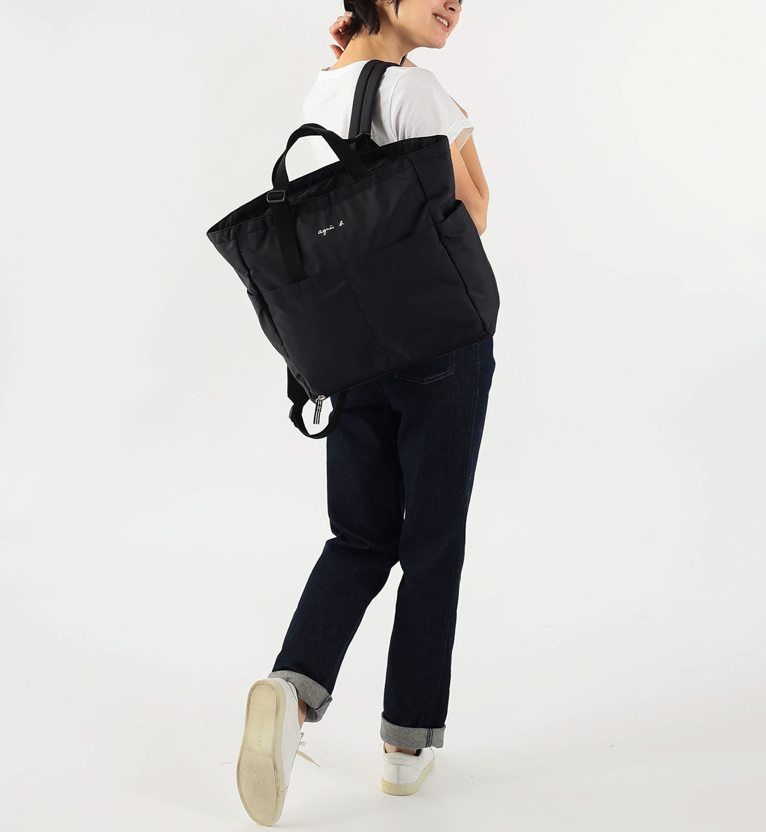 Agnes b】AC12 E BAG ペアレンツバッグ マザーズバッグ 2WAY (Agnes b