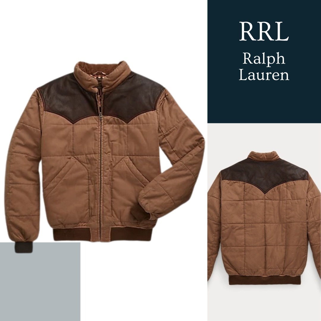 RRL by RalphLauren】レザーヨーク キルティング ジャケット (RRL