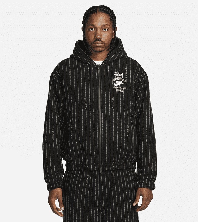 ☆大人気☆23SS Stussy X Nike Striped Wool Jacket (STUSSY