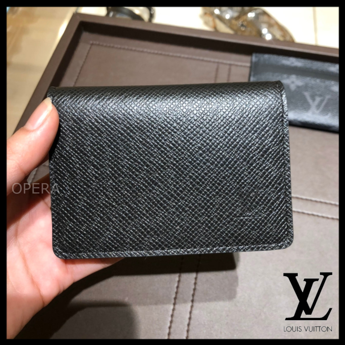 すぐ届く Louis Vuitton タイガ 名刺入れ カードケース ブラック