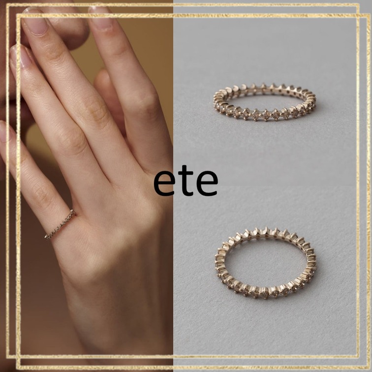 ete エテ 指輪 プレイ K18RBG ダイヤモンド ピンキーリング 国内 (指輪