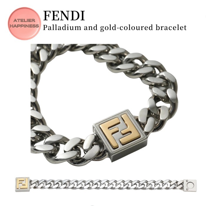 FENDI】パラジウム＆ゴールドカラー ブレスレット (FENDI/ブレスレット