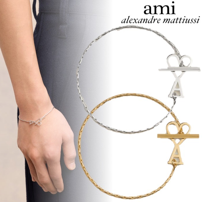 国内直営**AMI PARIS** AMI DE COEUR チェーンブレスレット (AMI PARIS