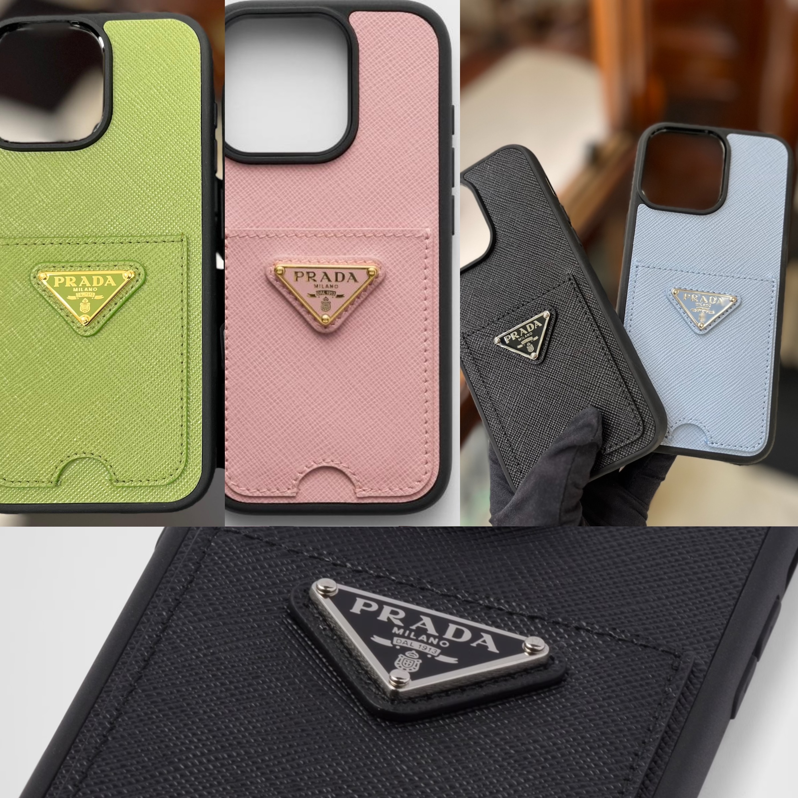 PRADA【入手困難】☆サフィアーノレザー iPhoneケース☆ 全色 (PRADA