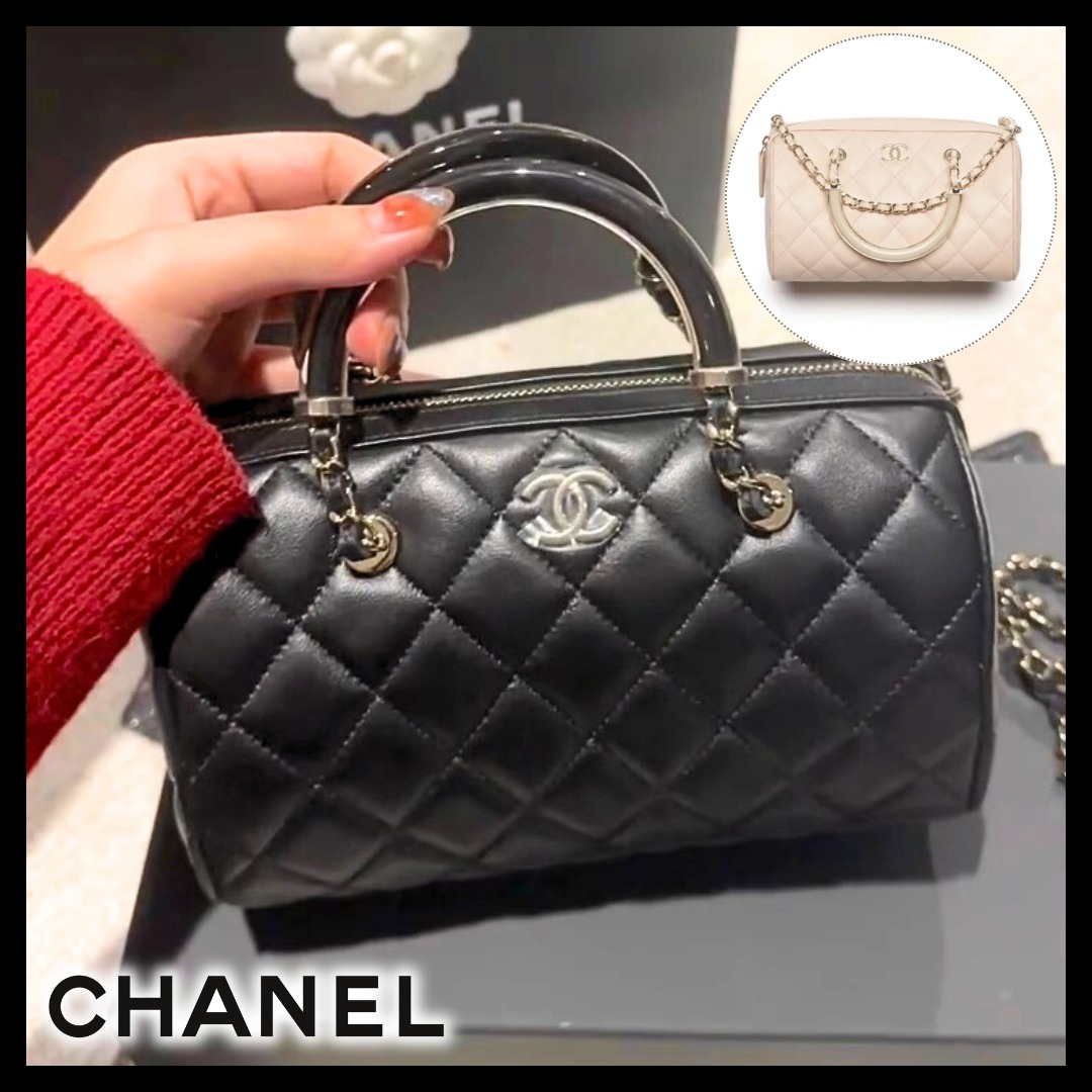 上品で可愛い形♪収納も◎】CHANEL ミニボストンバッグ (CHANEL