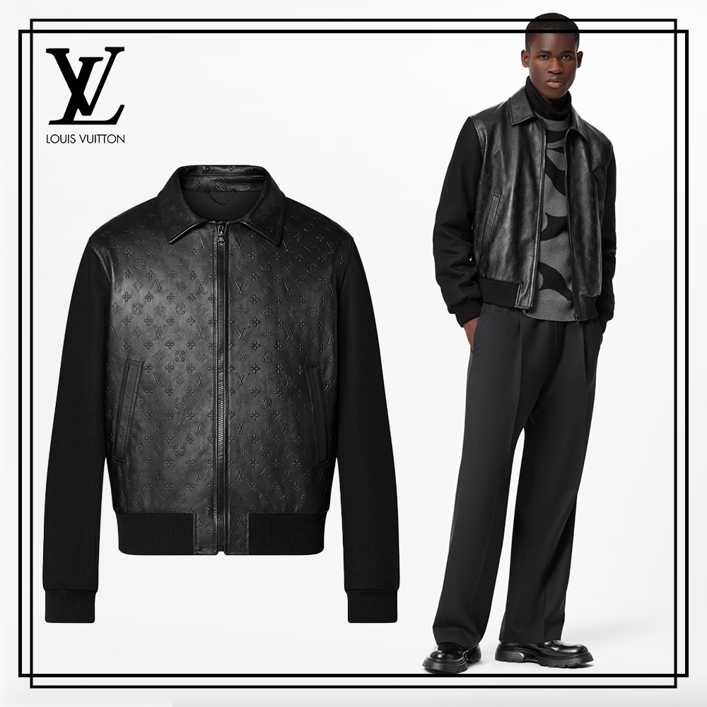 クールでお洒落【Louis Vuitton】モノグラム レザージャケット (Louis