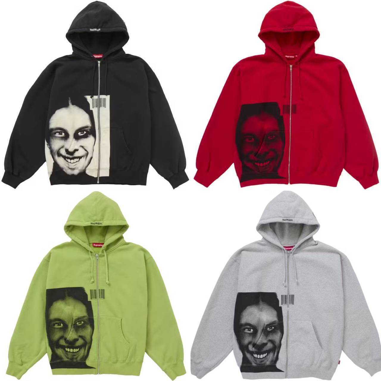 Supreme x Aphex Twin☆ジップアップフーディ☆Zip Up Hooded (Supreme