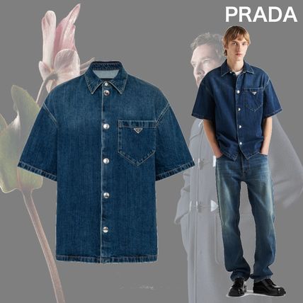 ブルー（青）系 フランス PRADA(プラダ) シャツ(メンズ) - ブランド