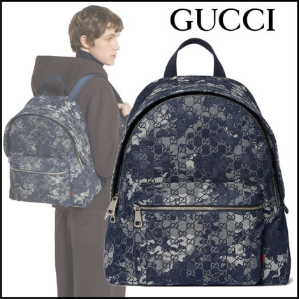 ブルー（青）系 GUCCI(グッチ) バックパック・リュック(メンズ