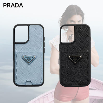 ブルー（青）系 PRADA(プラダ) iPhone・スマホケース(レディース