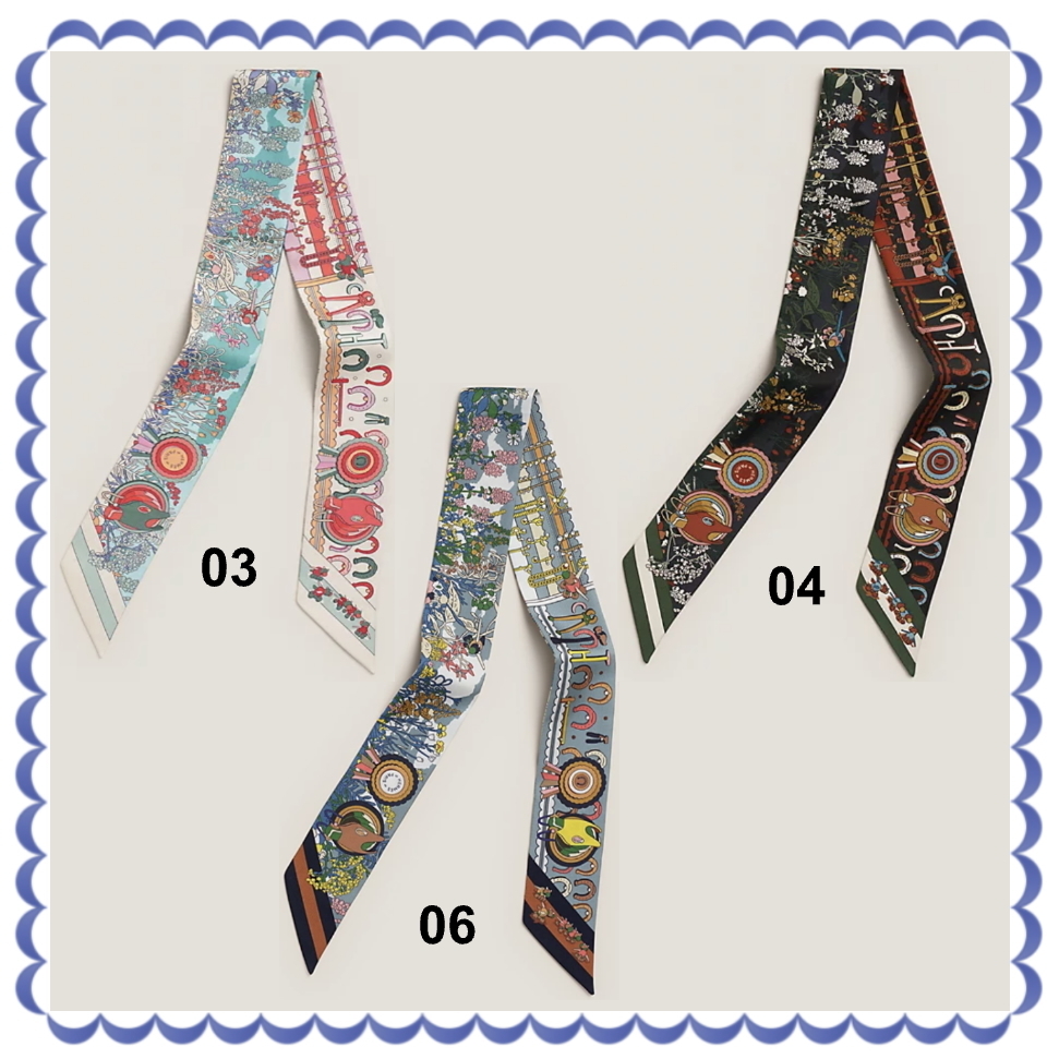 HERMES ツイリー Pony Pit Stop Twilly 直営店ラッピング (HERMES