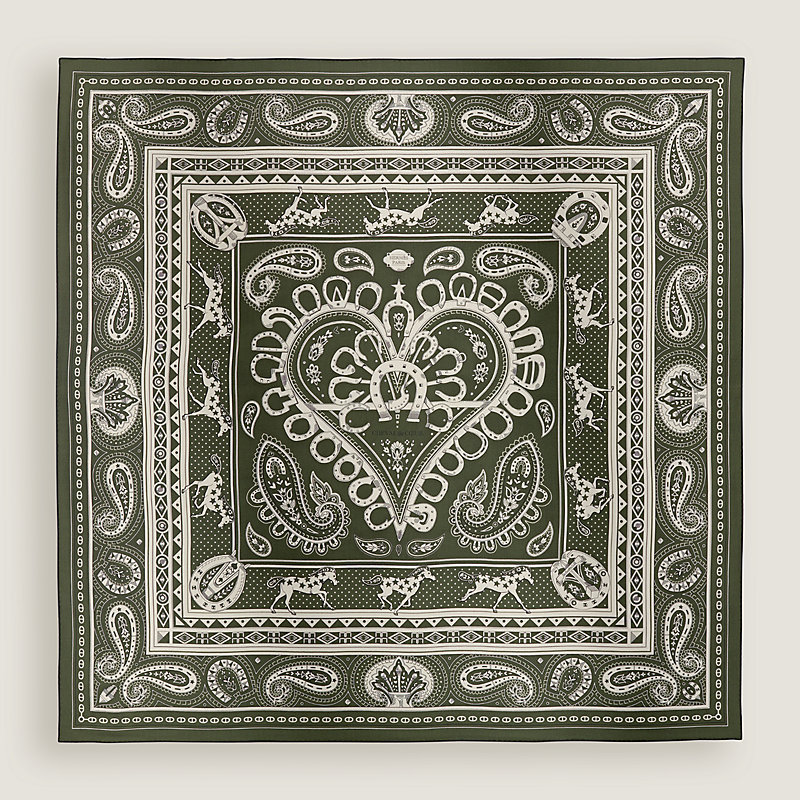 HERMES*カレ140 【シュヴァル ドゥ クール】 バンダナ カシシル