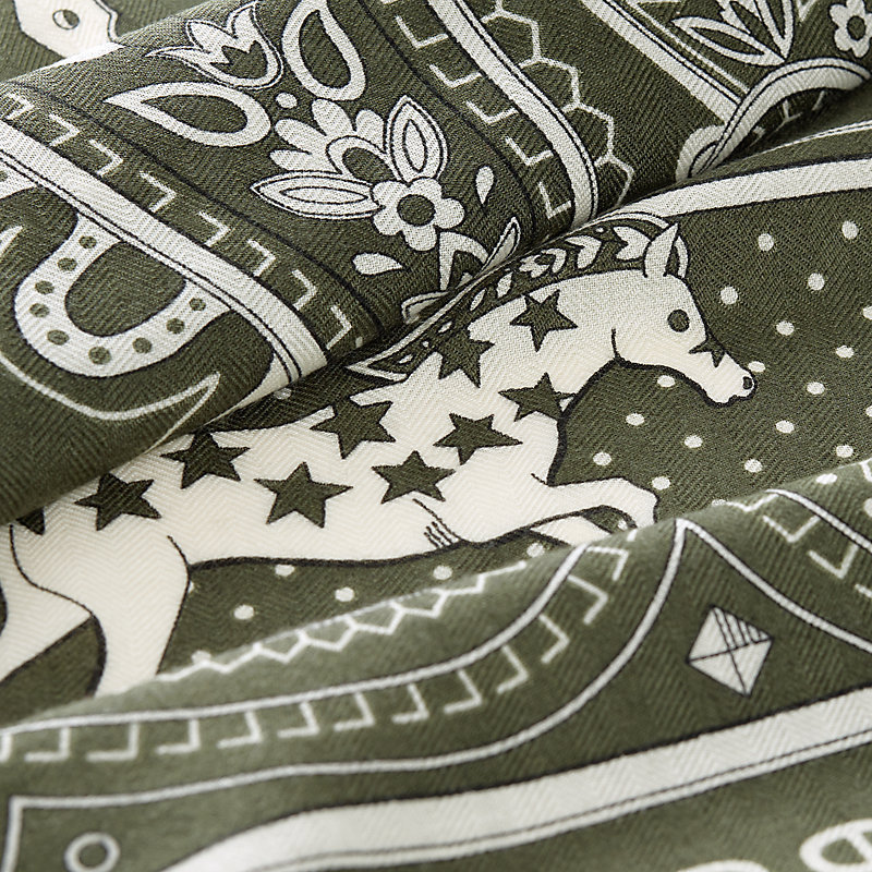 HERMES*カレ140 【シュヴァル ドゥ クール】 バンダナ カシシル