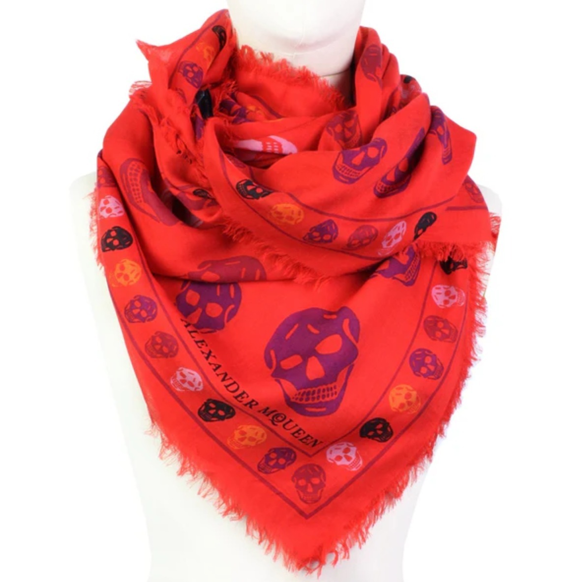 Alexander McQueen スカル柄バンダナ ビッグ スカーフAlexander