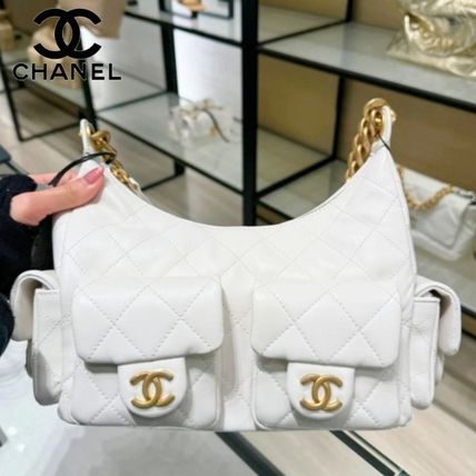 ホワイト（白）系 CHANEL(シャネル) ボストンバッグ(レディース