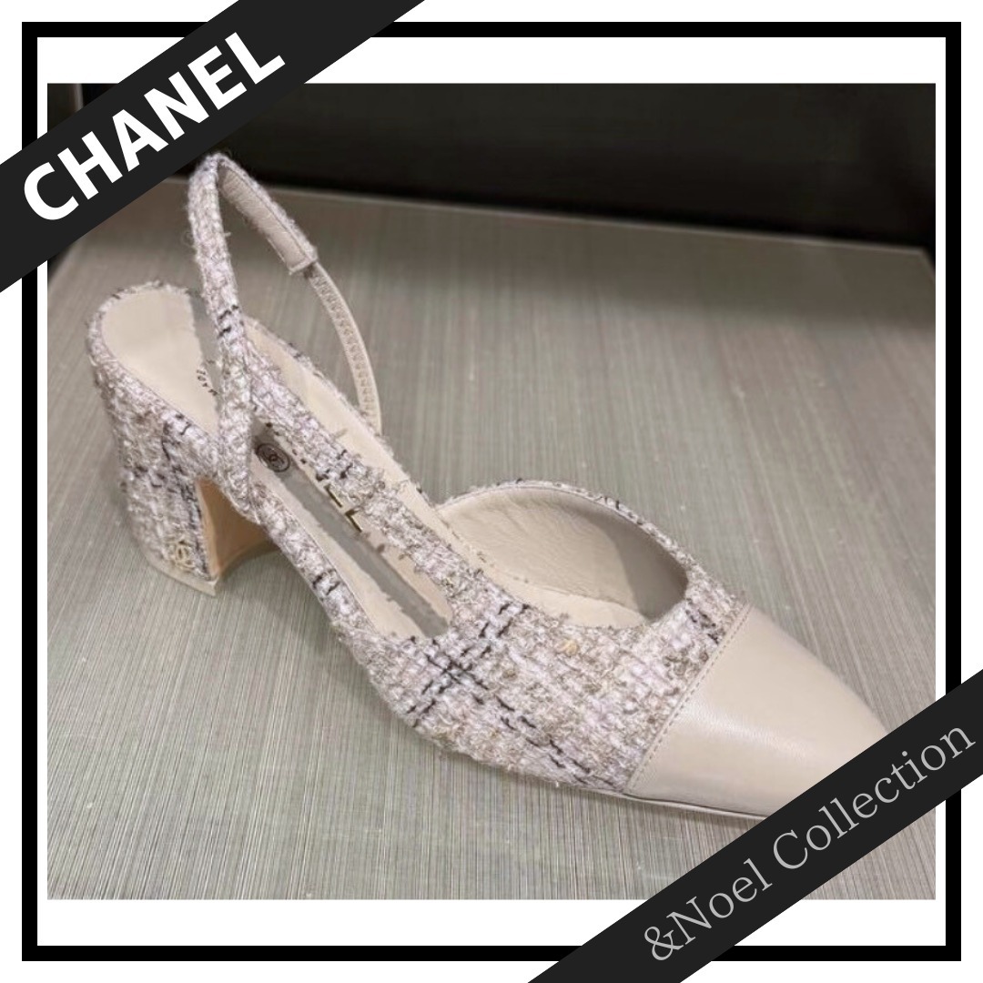 ツイード♡】CHANEL *スリングバックシューズ 6.5ヒール