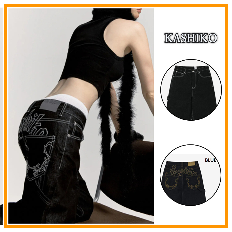 Kashiko】☆送料・関税込☆Embroied Nonfade Denim Pants (Kashiko