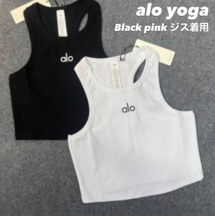 blackpink ジス着用】ALO Yoga Aspire Tank ロゴ クロップド (ALO Yoga