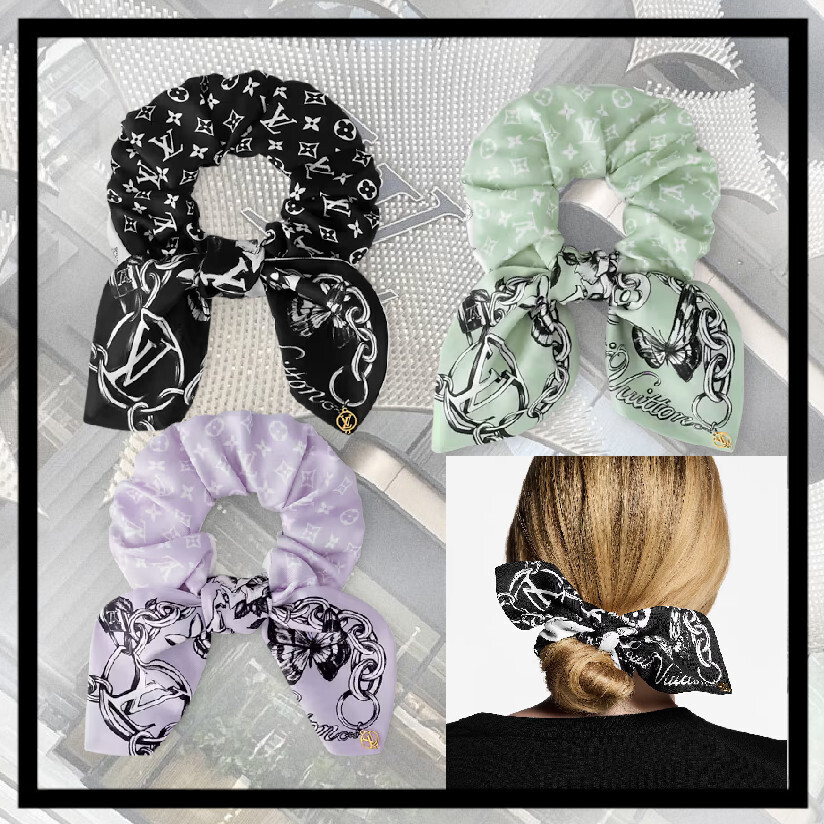 フェミニンな Louis Vuitton シュシュ ブルーミング モノグラム (Louis