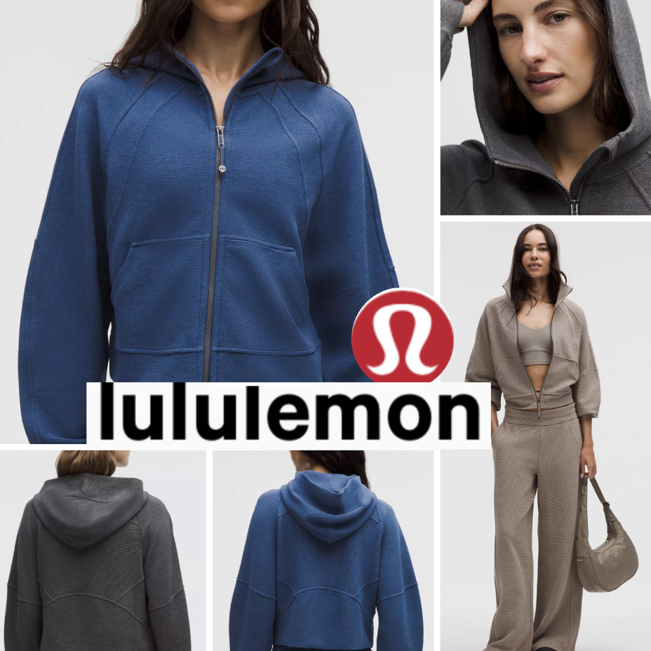 ルルレモン】ワッフルHoodie Scuba Oversized Full-Zip Waffle