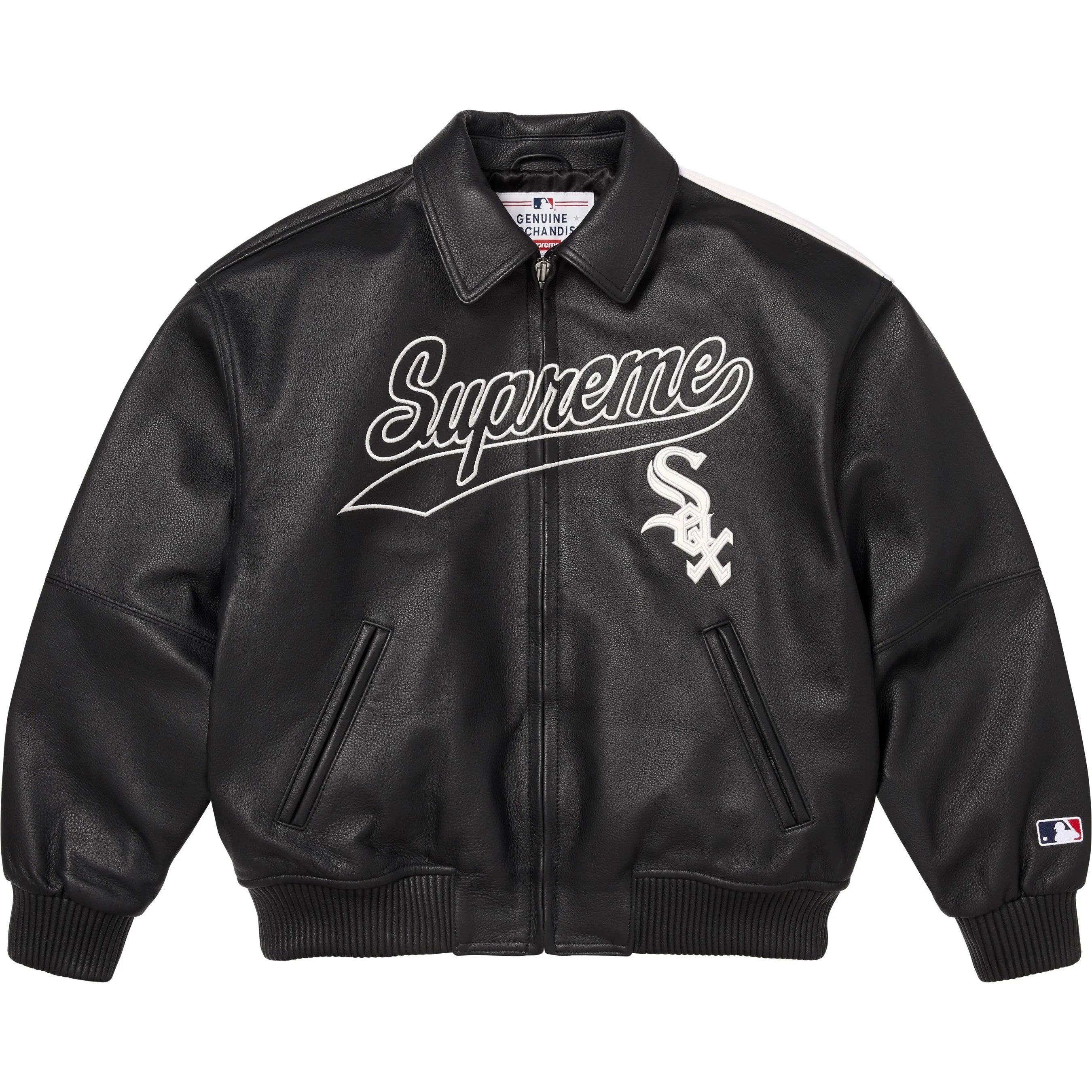 25AW Week5 Supreme Chicago White Sox Leather Varsity Jacket