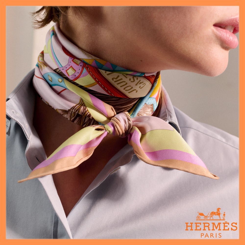 人気＊【HERMES】カレ 70 スカーフ 《キャスティング・デー》 (HERMES