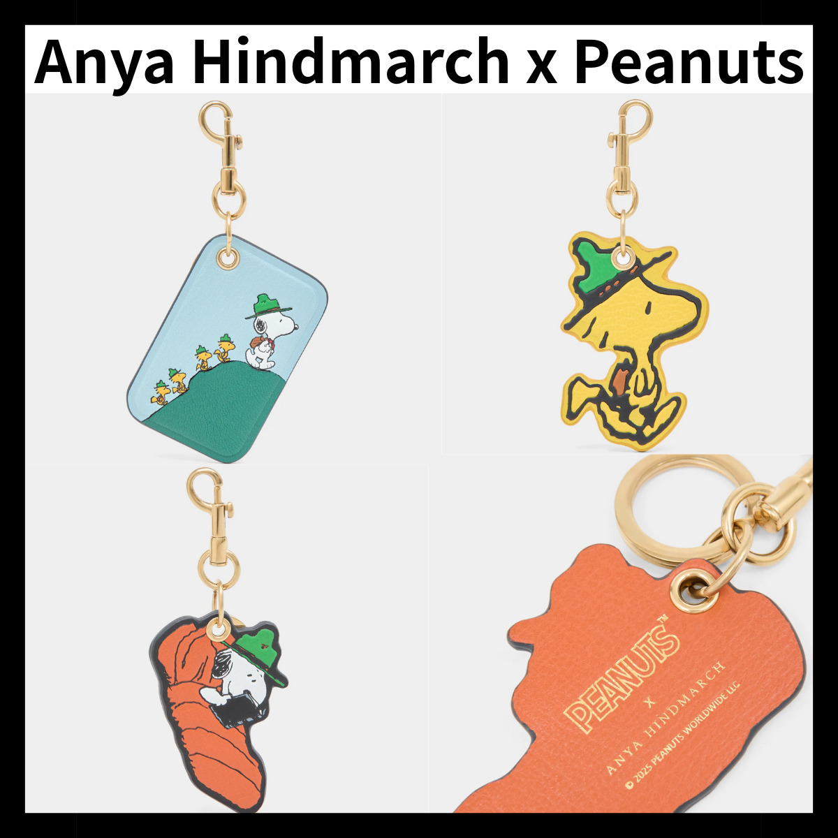 コラボ【Anya Hindmarch x Peanuts】スヌーピー キー チャーム (Anya