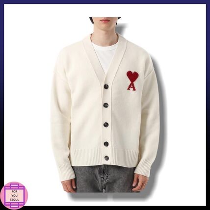 ホワイト（白）系 AMI PARIS(アミ パリス) カーディガン(レディース