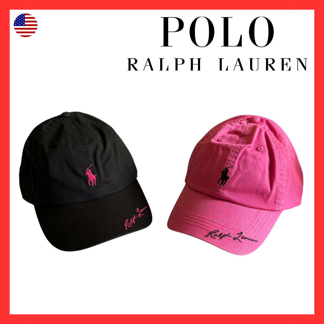 Pink Pony Twill Ball Cap ロゴ キャップ 帽子 (POLO RALPH LAUREN