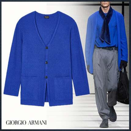 カシミヤ GIORGIO ARMANI(ジョルジオアルマーニ) カーディガン(メンズ