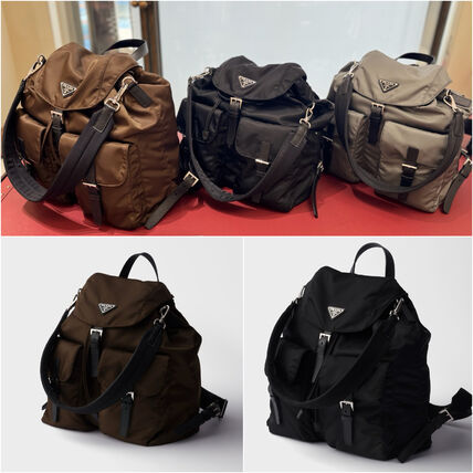 ブラウン（茶色）系 PRADA(プラダ) バックパック・リュック(メンズ