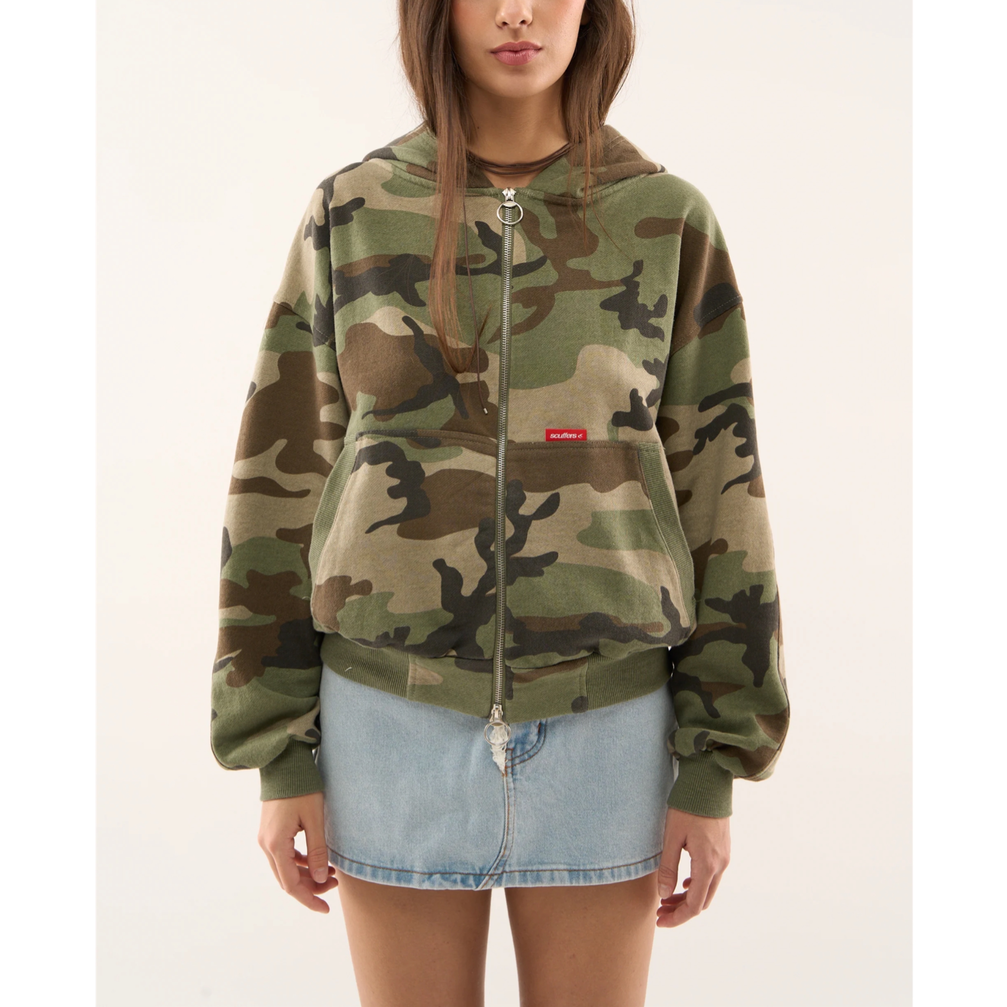 SCUFFERS SCFF Camo Zipper 長袖ジップパーカー 関税送料無料