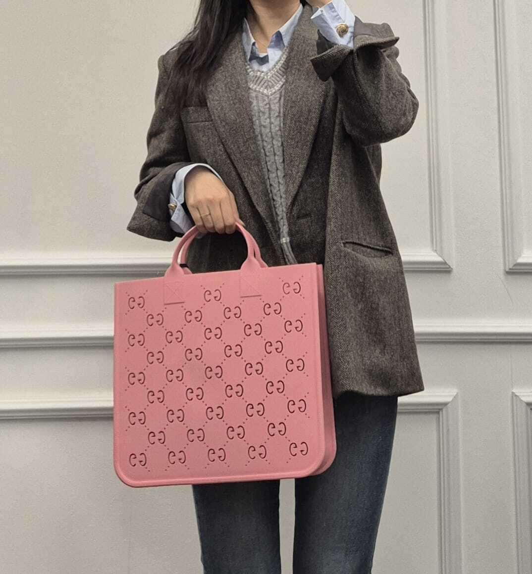 GUCCI グッチ GG ラバー トートバッグ ピンク PINK 679365 5817 (GUCCI