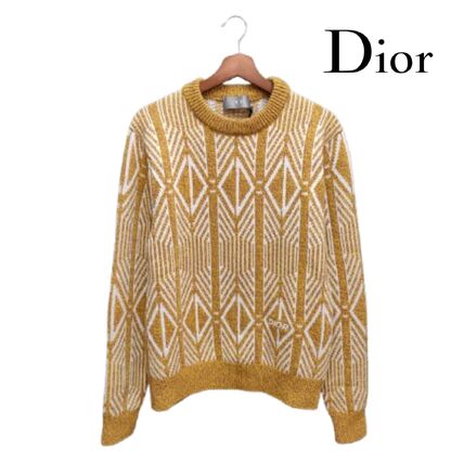 イエロー（黄色）系 Dior(ディオール) ニット・セーター(メンズ