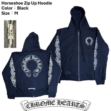 ジップアップ CHROME HEARTS FLORAL CROSS(クロムハーツ フローラル