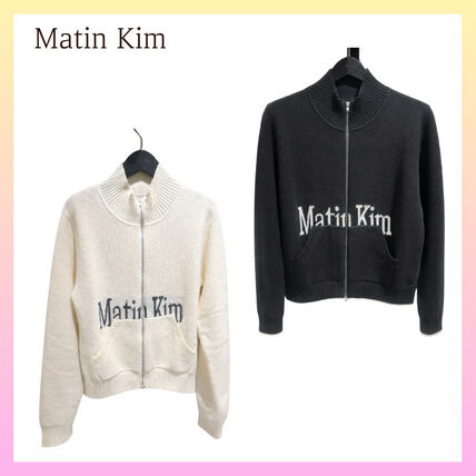 ZIP ブラック（黒）系 Matin Kim(マーティンキム) ニット・セーター