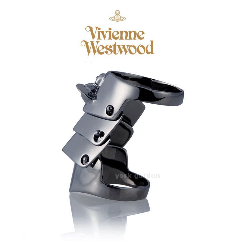 大人気!!新作☆Vivienne Westwood☆アーマーリング!!ガンメタル