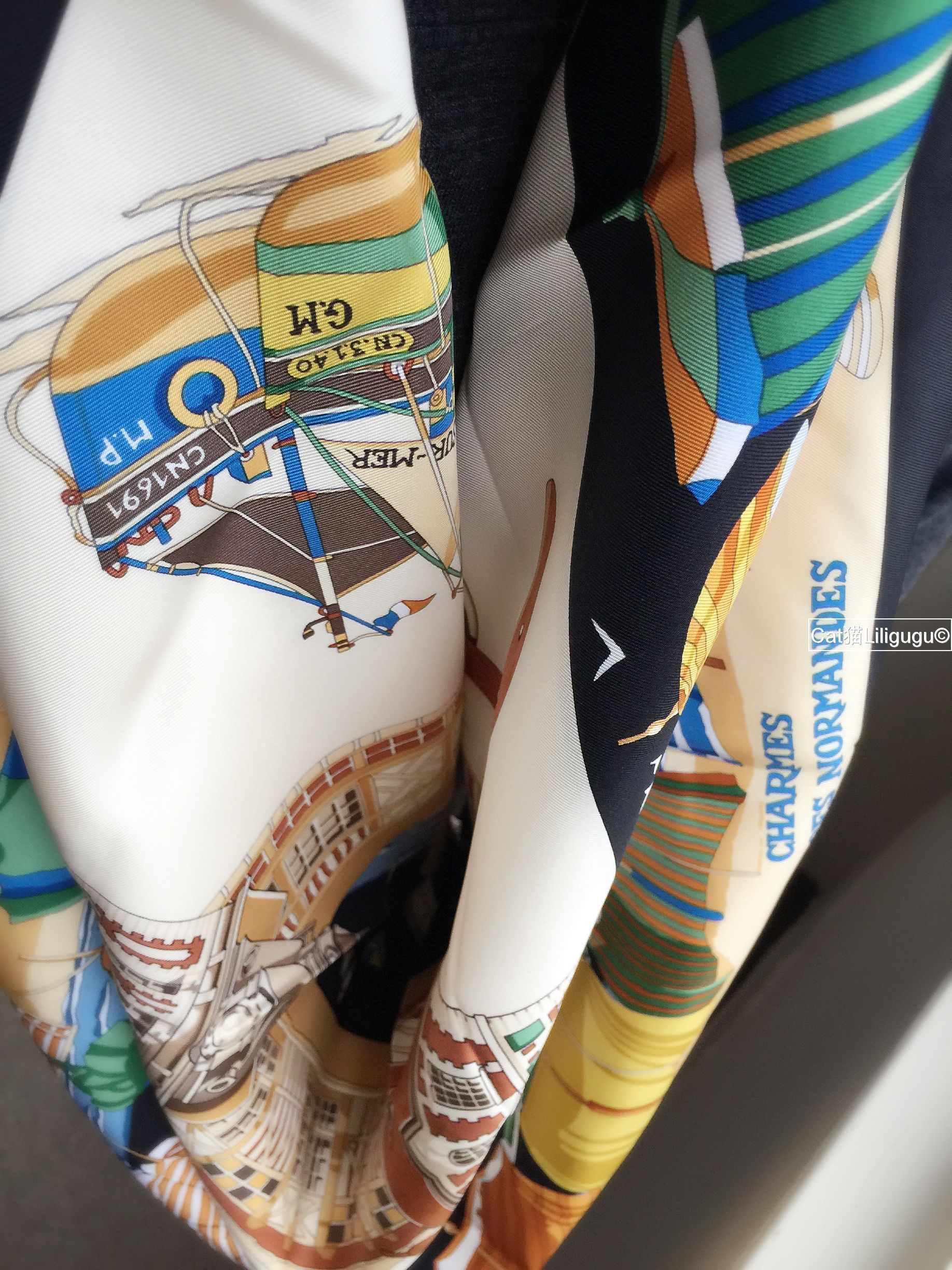 エルメス)カレ90《ノルマンディー海岸の魅力》スカーフ (HERMES