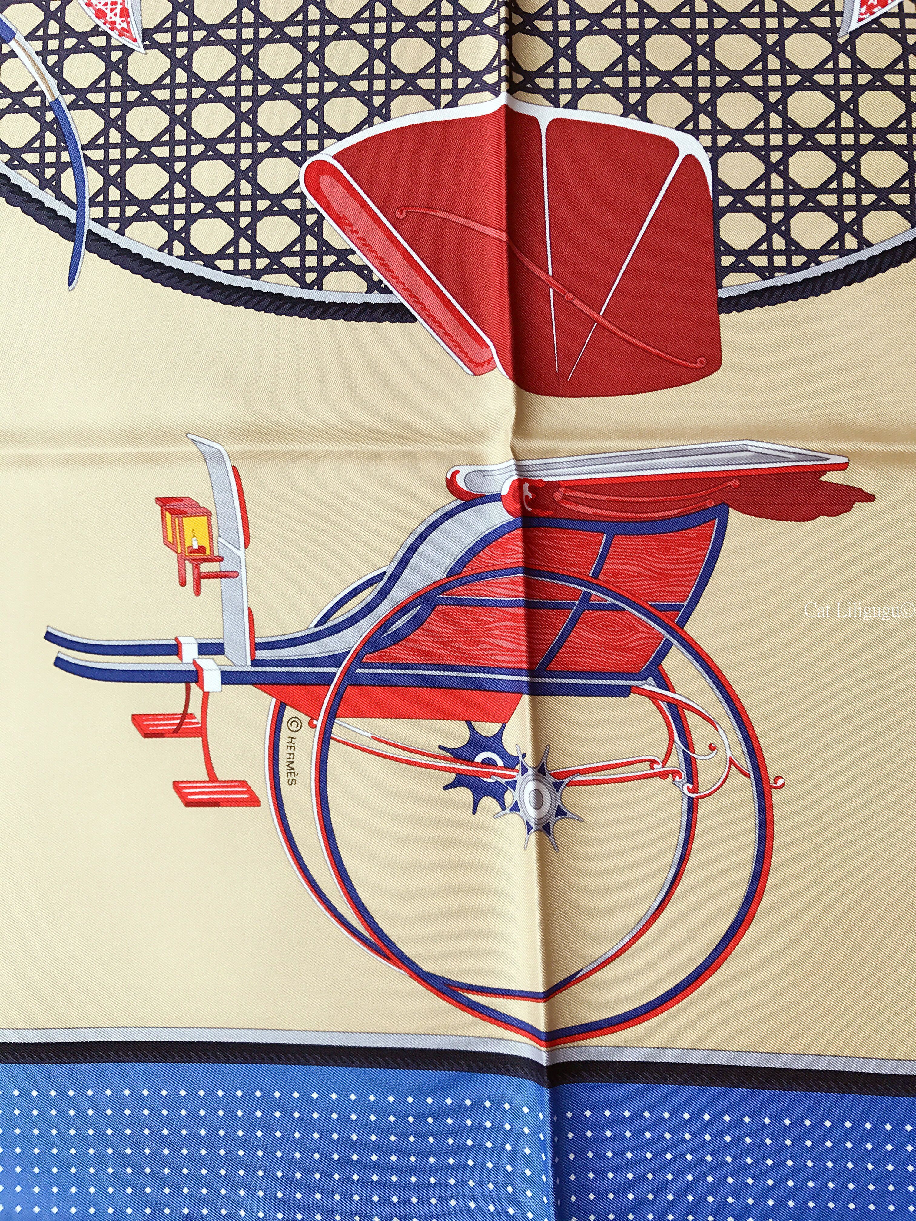 エルメス)カレ90スカーフ《折畳み式幌の馬車》大判 (HERMES/スカーフ