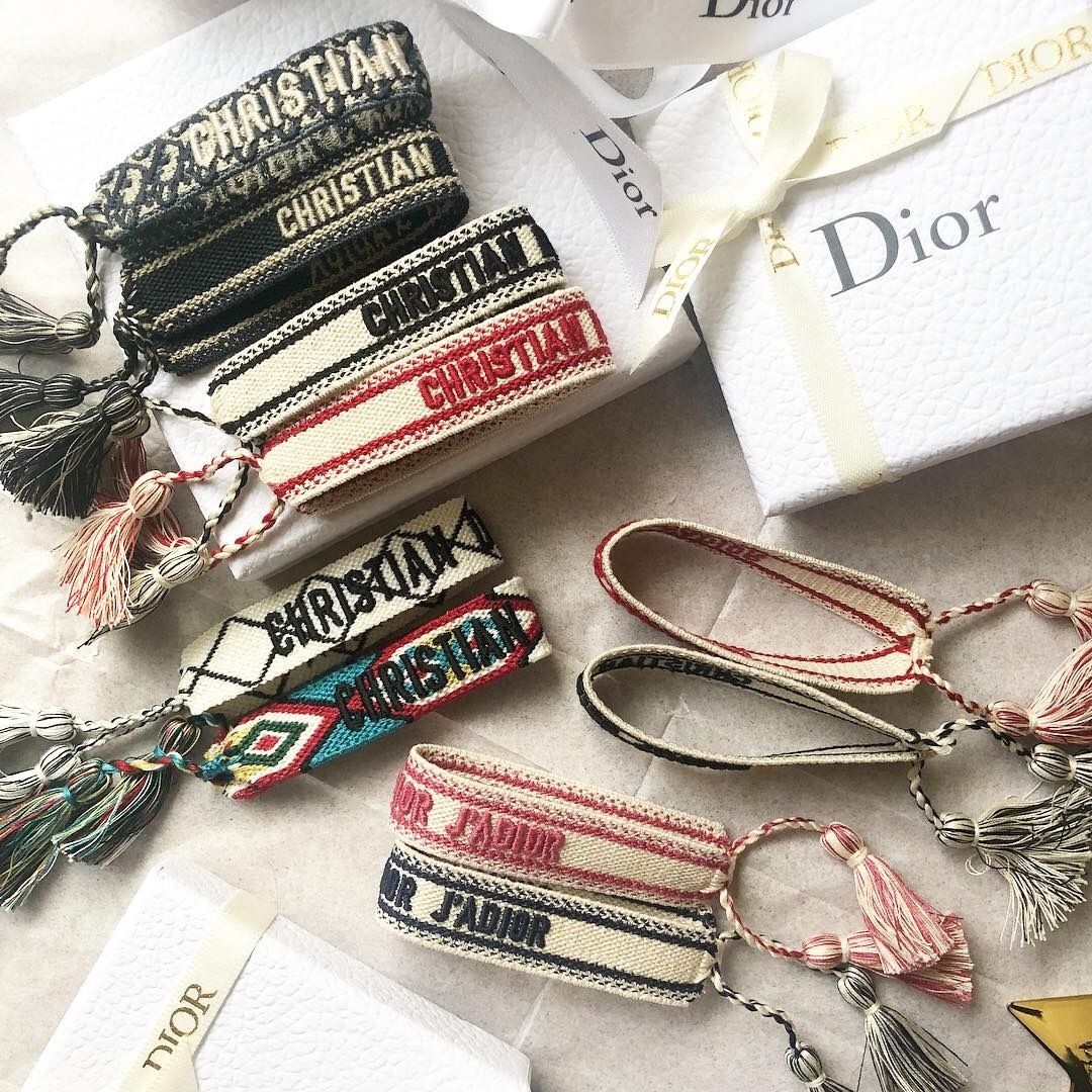 19SS新作 Dior ブレスレット J'ADIOR ミサンガ レッド/ブラック (Dior