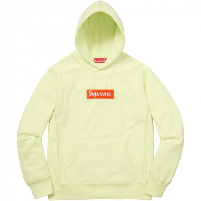 Supreme Box Logo Hooded Pale Lime シュプリーム フーディ ロゴ