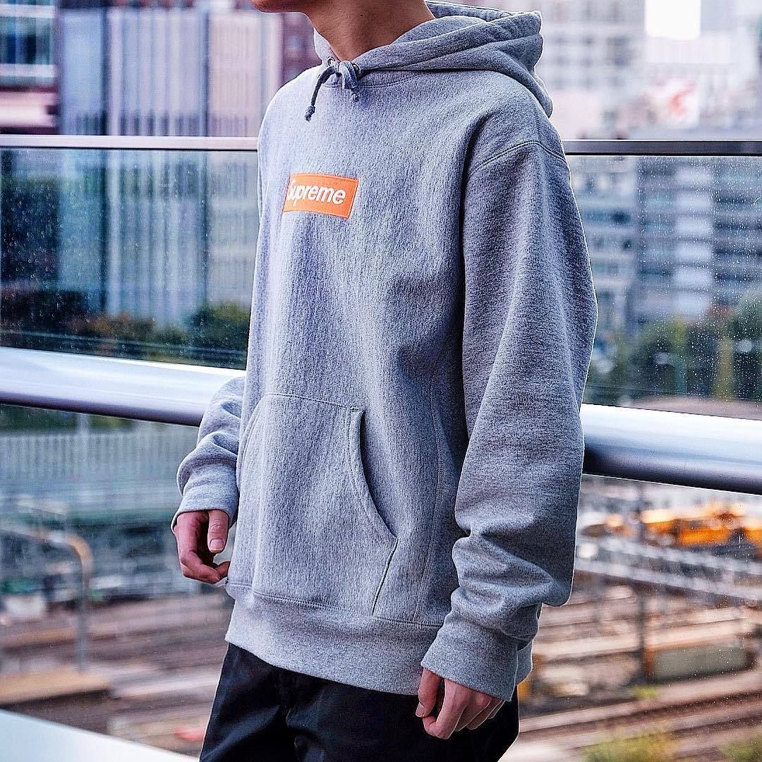 Supreme Box Logo Hooded Heather Grey シュプリーム フーディ
