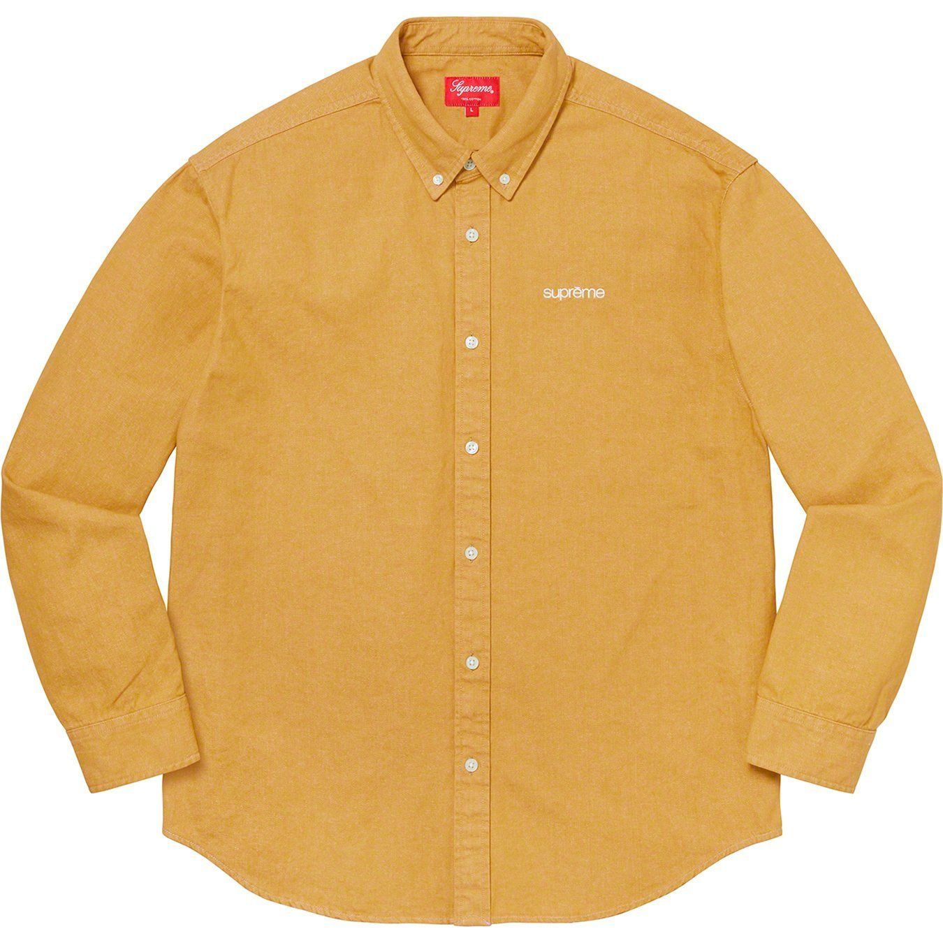 FW20 Supreme Classic Logo Denim Shirt - デニム シャツ (Supreme