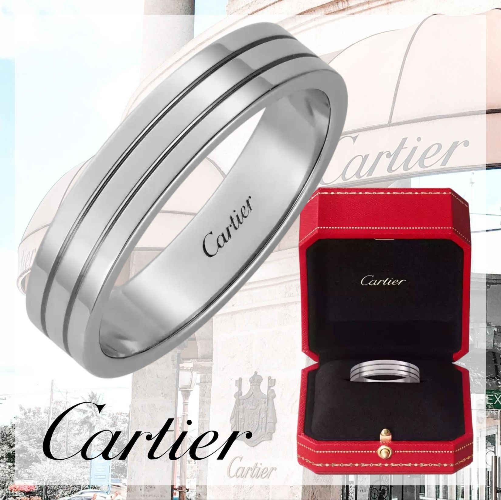 即納【カルティエ】ルイ カルティエ ヴァンドーム リング 18K 金