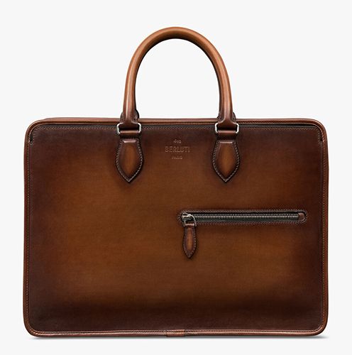 直営店買付】Berluti☆Unjour レザー ブリーフケース ブラウン